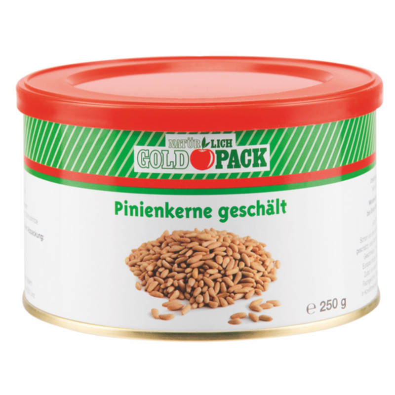 Goldpack Pinienkerne 250 g aromatische Kerne für Pesto, Backen und mediterrane Küche